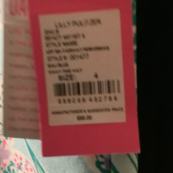 Lilly Pulitzer Floral Bermuda‎ Shorts - Blue and Pink, LUXLETIC - Picture 2 of 9